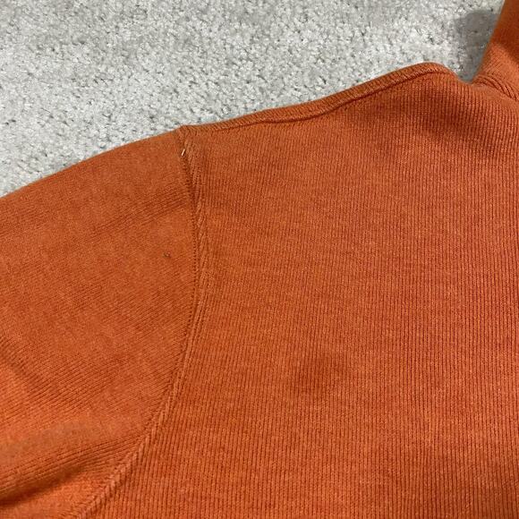 Polo Ralph Lauren 1/4 Zip Sweater Mens L Orange Zip Pullover Pony Knit Preppy - Picture 3 of 8